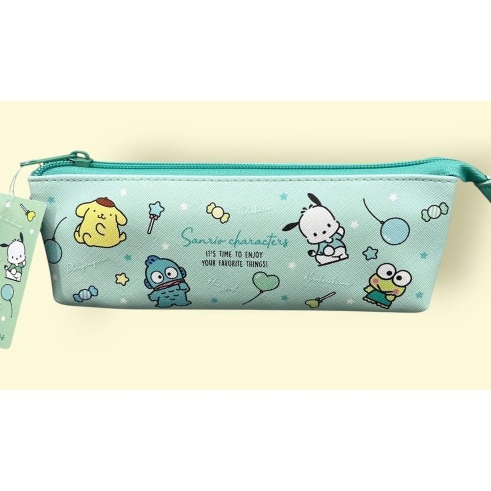 Sanrio Characters Pencil Case Pouch Keroppi Pochacco Hangyodon Zipper Bag Kawaii